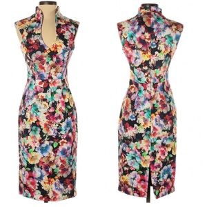 Black Halo Colorful Floral Dress